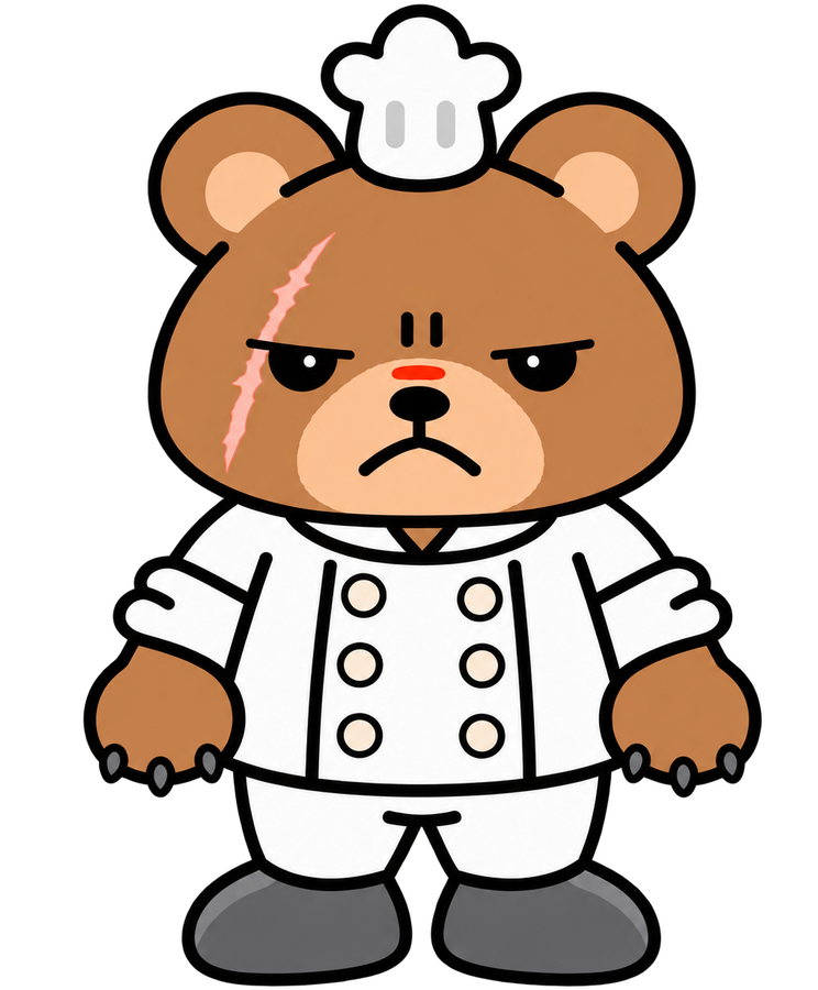 Chef Bear, standing