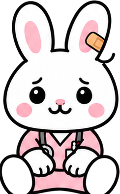 Nurse Rabbit sitting down