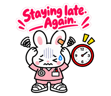 Staying late. Again.
